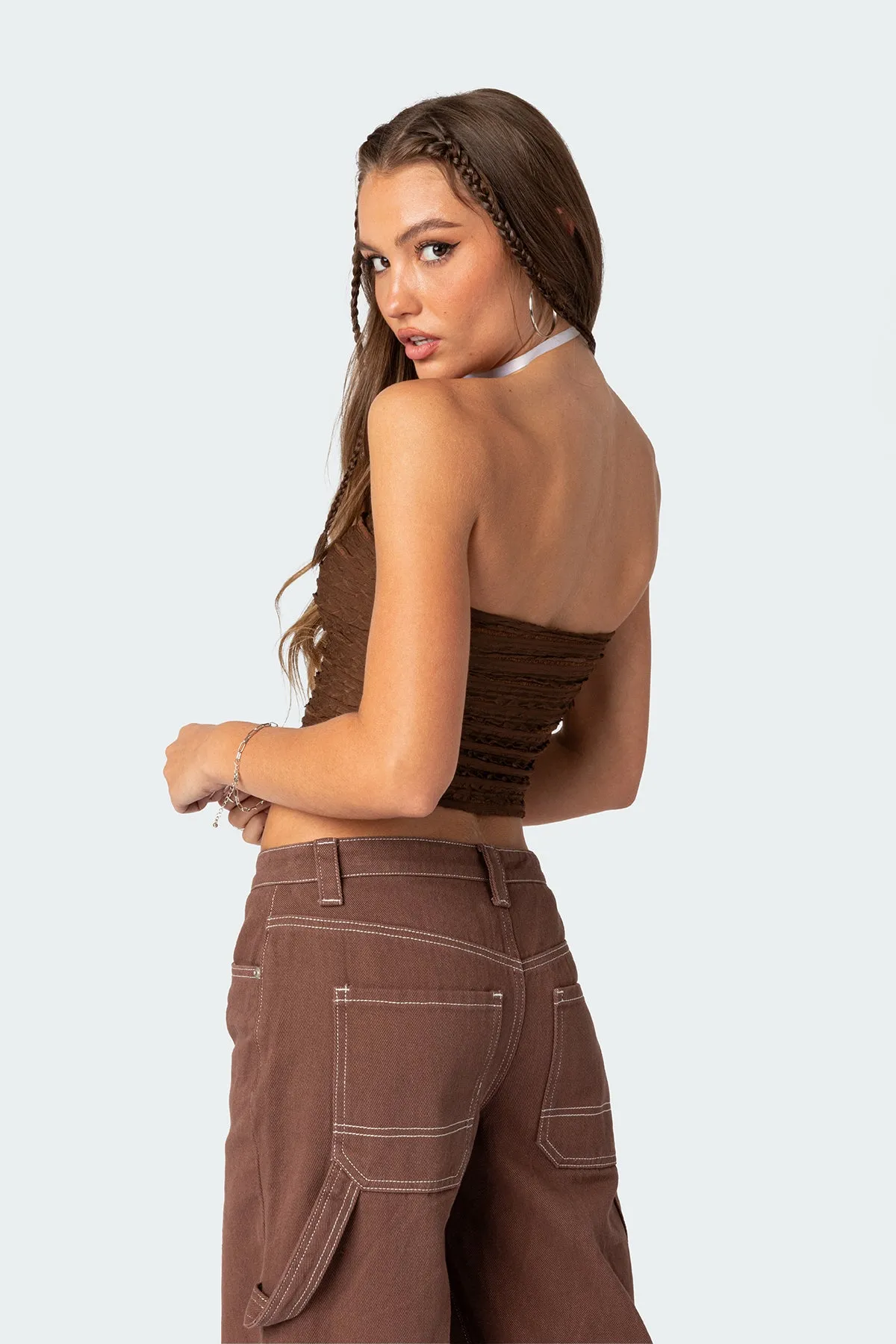 Alora Textured Knit Tube Top sold by Edikted product image thumbnail 4