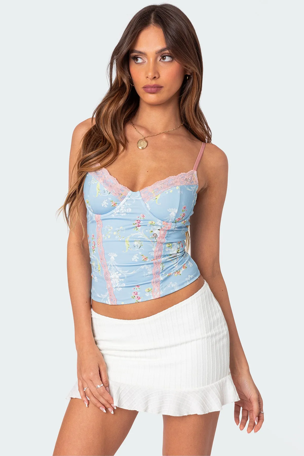 Talulla Cupped Lace Up Corset sold by Edikted