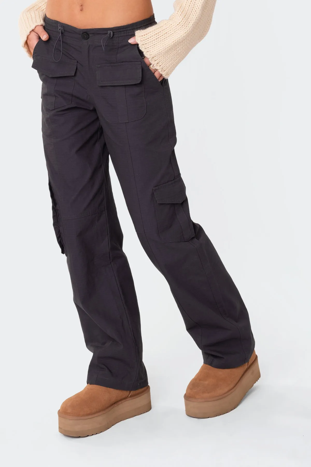 Zayla Low Rise Cargo Pants sold by Edikted product image thumbnail 3