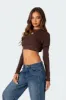 Vick Layered Cropped T-Shirt sold by Edikted