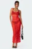 Sultry Sheer Lace Maxi Dress sold by Edikted