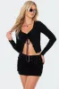 Della Tie Front Top sold by Edikted