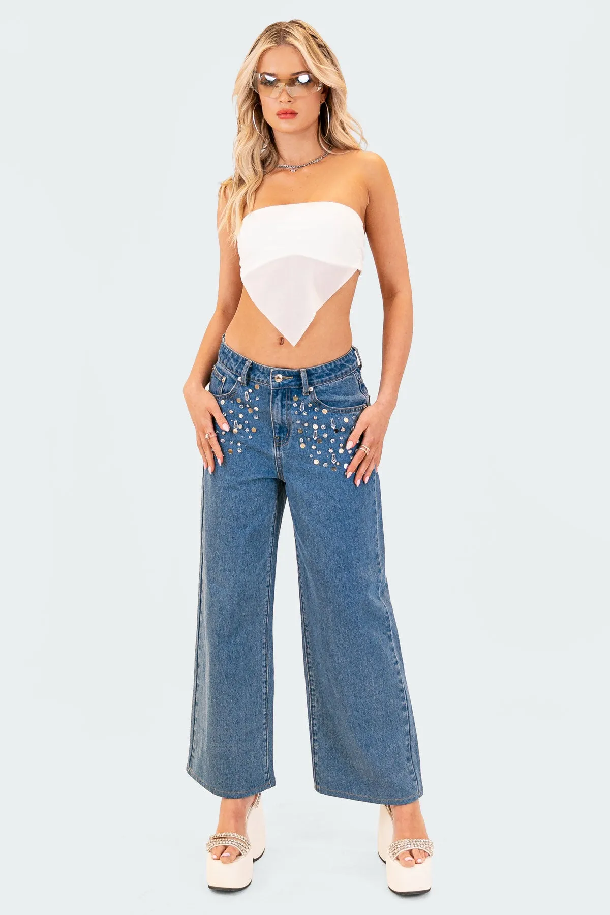 Strapless Mesh Triangle Top sold by Edikted product image thumbnail 2