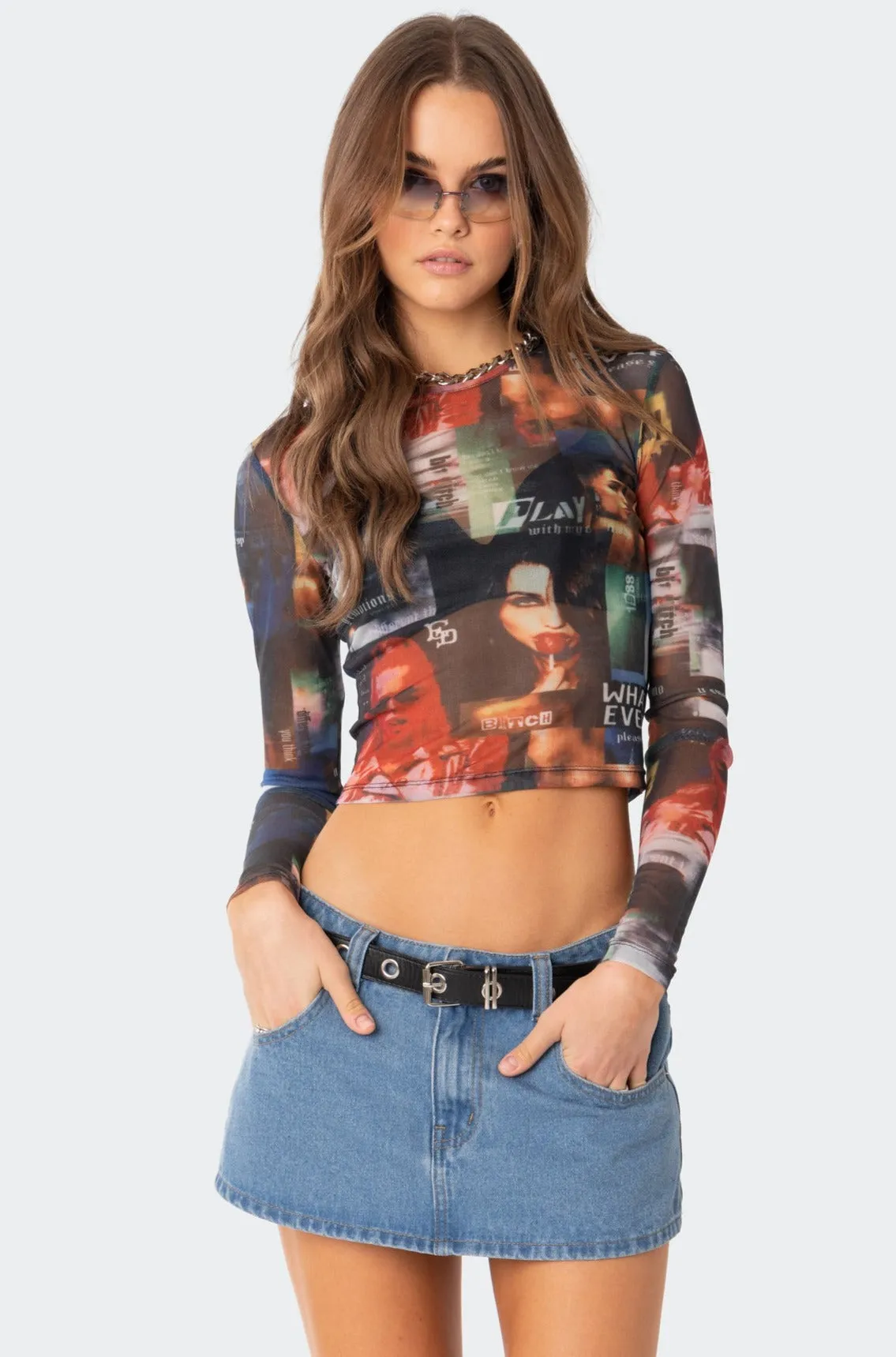 Two Faced Mesh Top sold by Edikted product image thumbnail 2