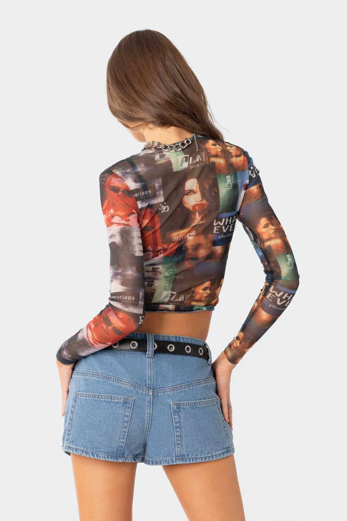 Two Faced Mesh Top sold by Edikted product image thumbnail 5