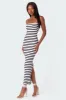 Knit Back Slitted Maxi Dress sold by Edikted