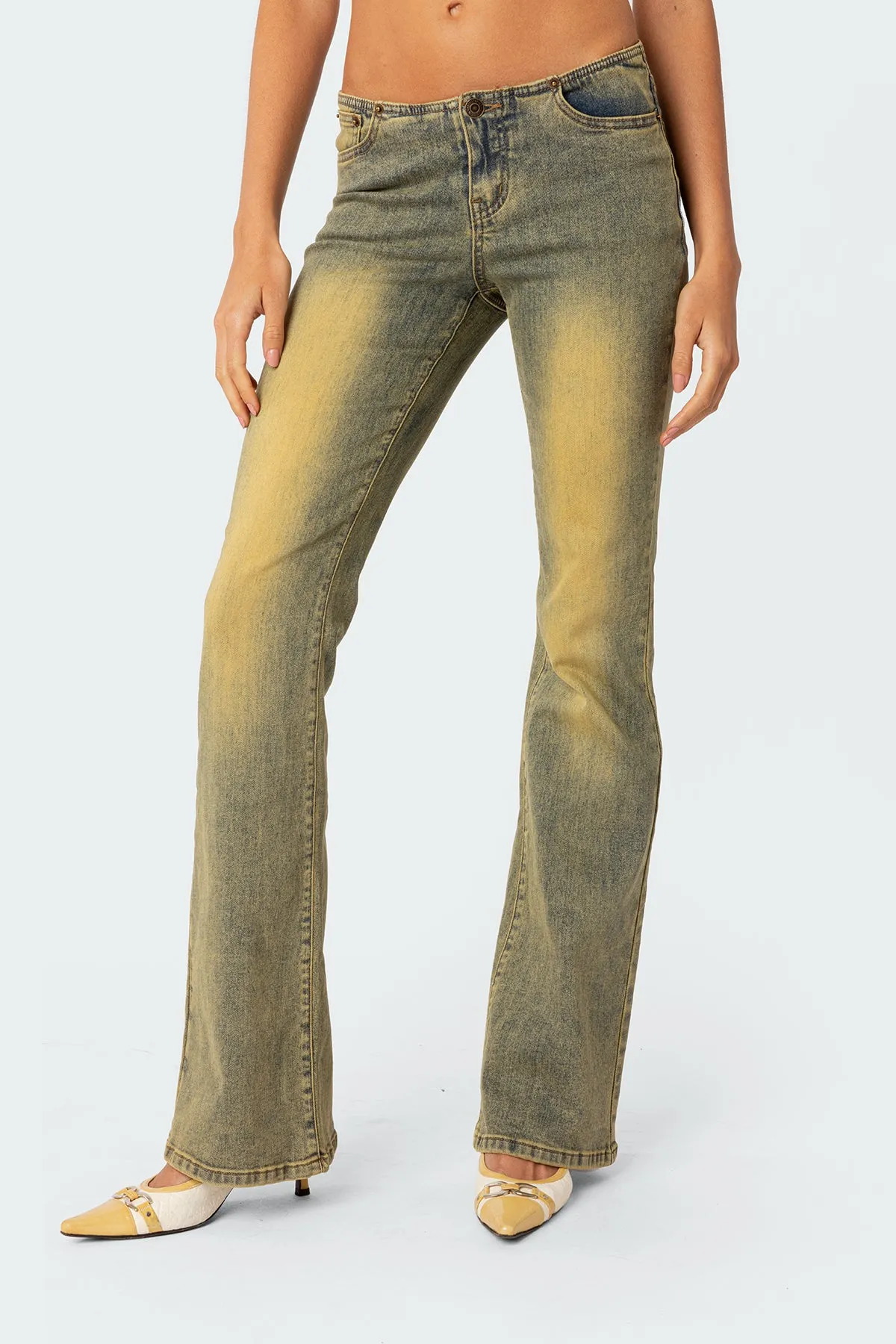 Maris Low Rise Washed Flared Jeans sold by Edikted product image thumbnail 2