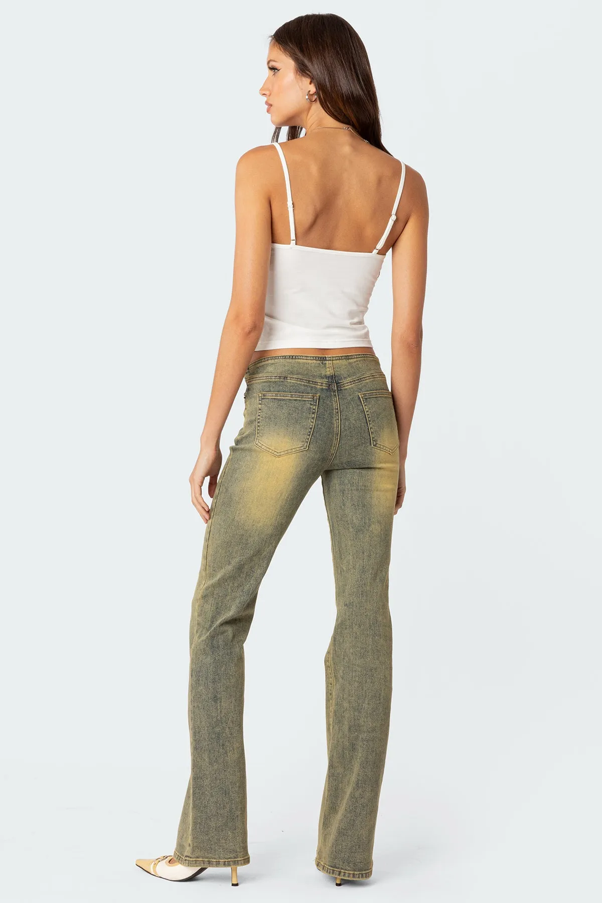 Maris Low Rise Washed Flared Jeans sold by Edikted product image thumbnail 5