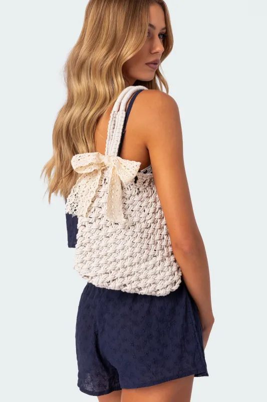 Crochet Tote Bag sold by Edikted
