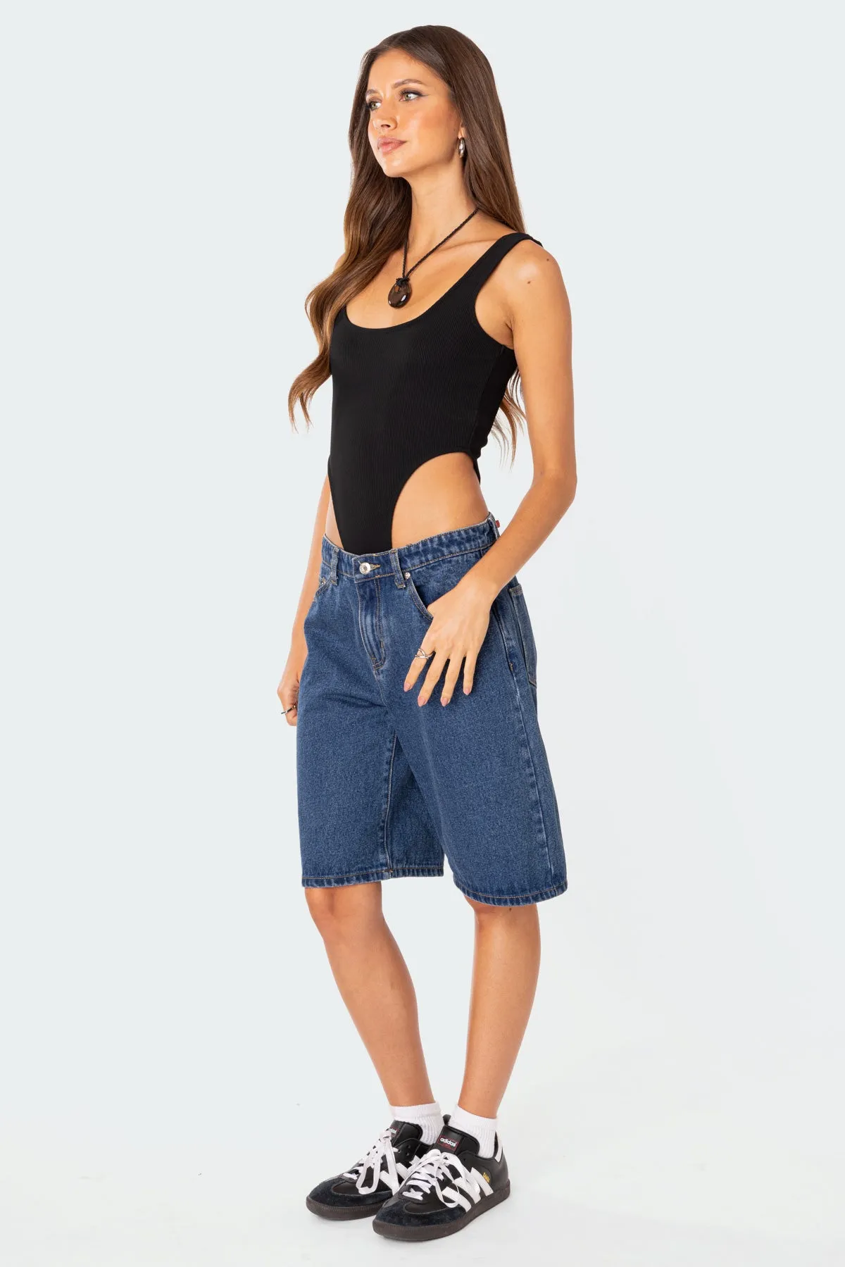 High Cut Ribbed Bodysuit sold by Edikted product image thumbnail 3