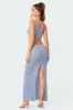 Mermaid Low Rise Crochet Maxi Skirt sold by Edikted