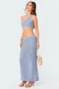 Mermaid Low Rise Crochet Maxi Skirt sold by Edikted