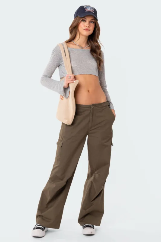 Zahara Low-Rise Oversized Cargo Pants sold by Edikted