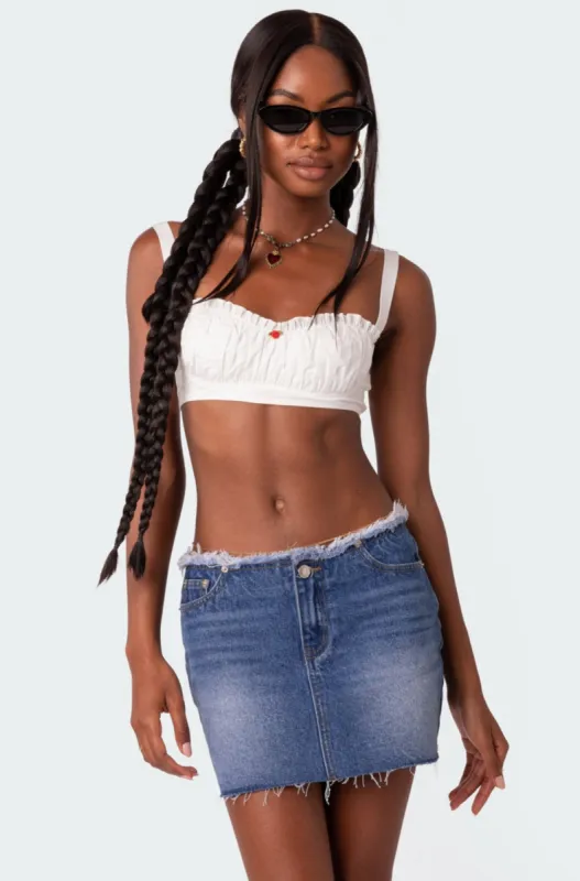 Georgia Gathered Bra Top made by Edikted