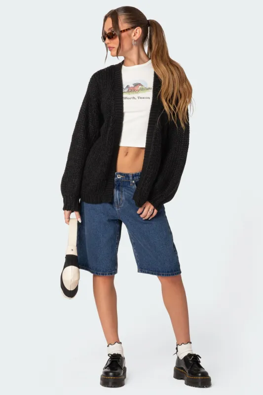 Anina Oversized Knit Cardigan sold by Edikted