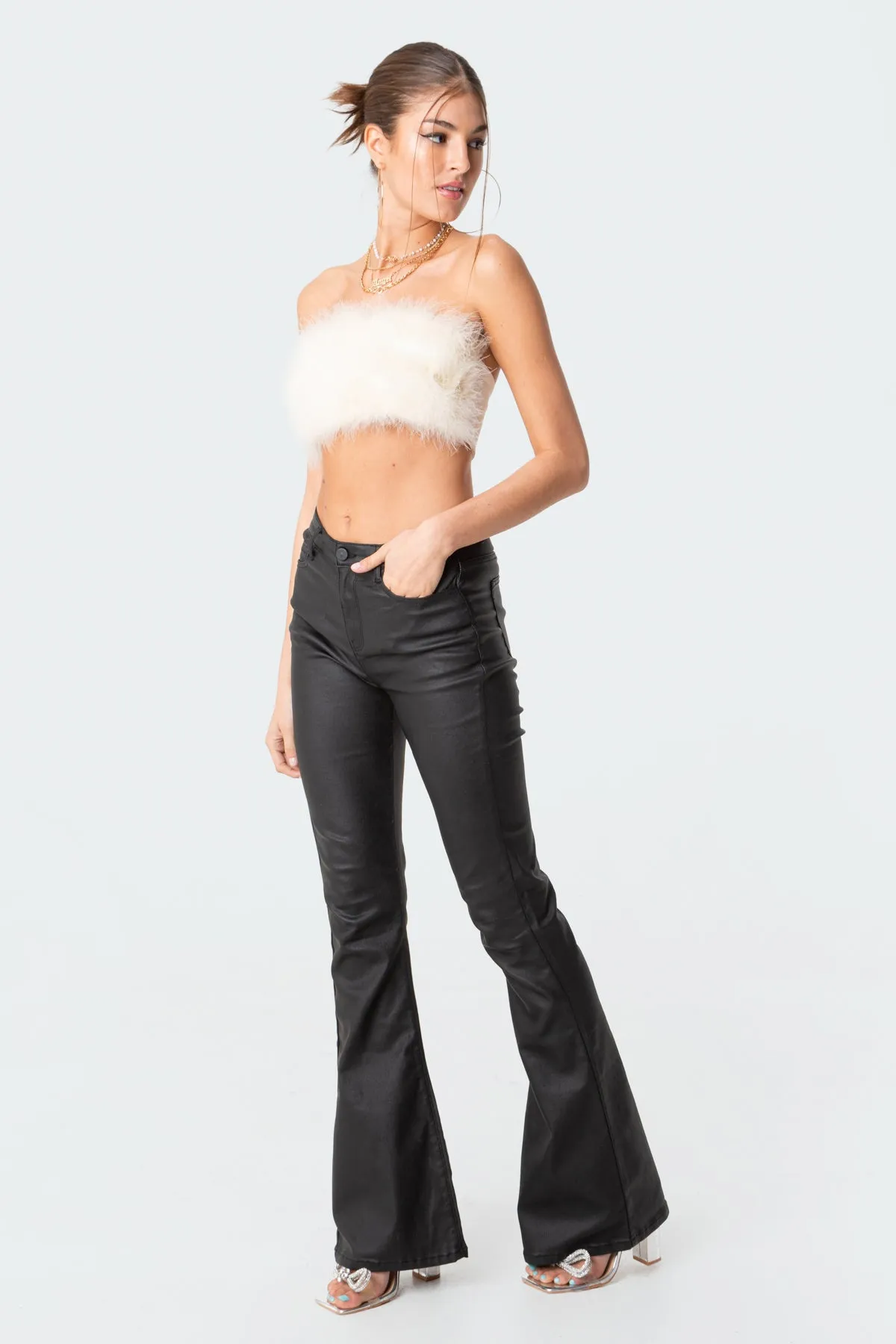 Trista Faux Fur Top sold by Edikted product image thumbnail 2