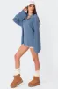 Amour High Neck Oversized Zip Sweater sold by Edikted