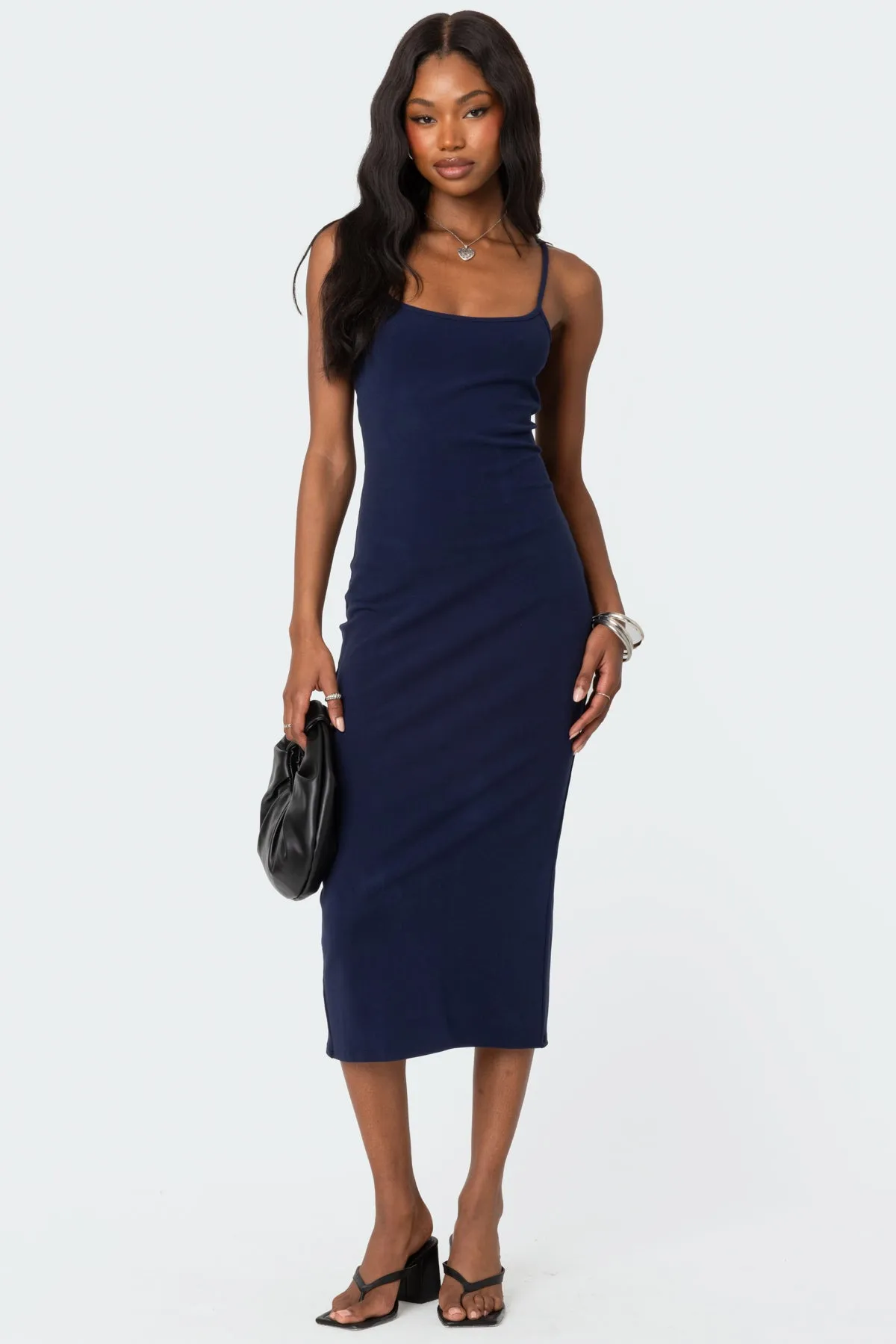 Air Back Slitted Midi Dress sold by Edikted product image thumbnail 5