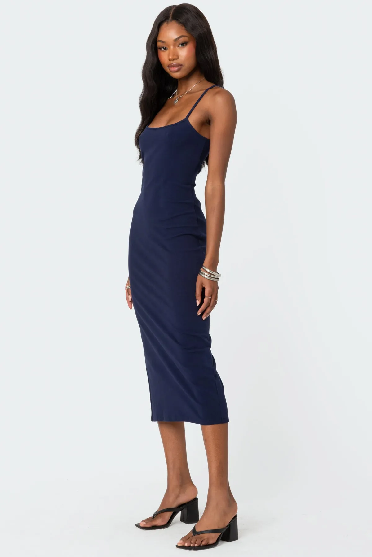 Air Back Slitted Midi Dress sold by Edikted product image thumbnail 3
