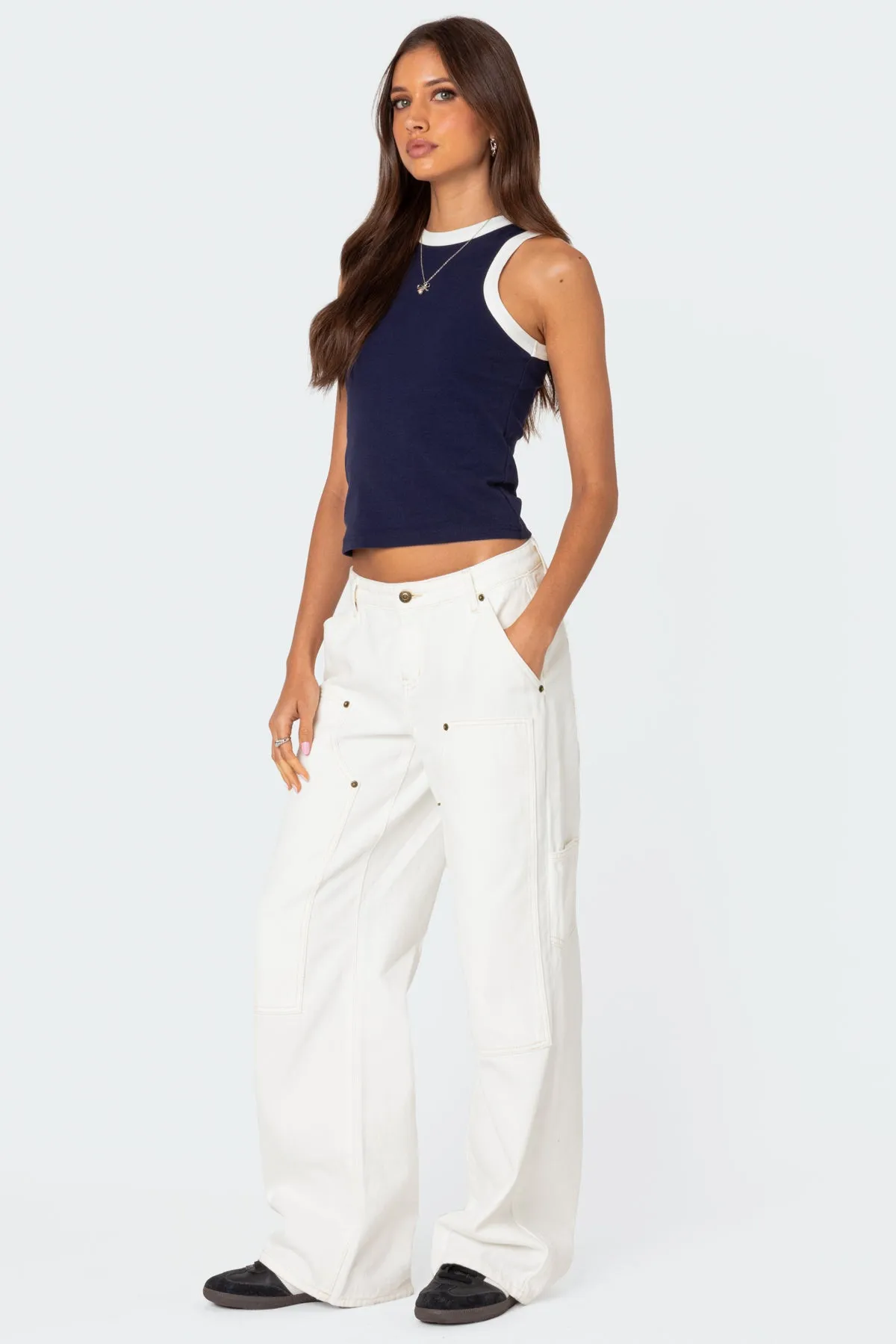 Tammy Contrast Tank Top sold by Edikted product image thumbnail 3