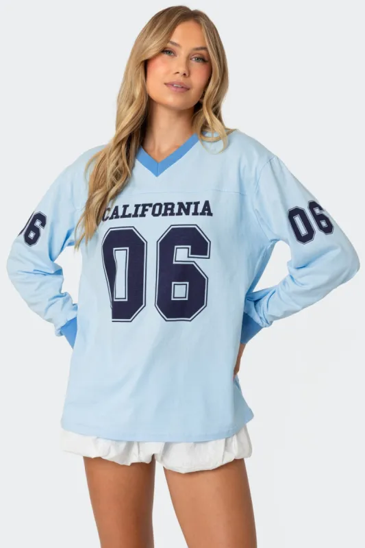 06 Oversized Long Sleeve T Shirt sold by Edikted