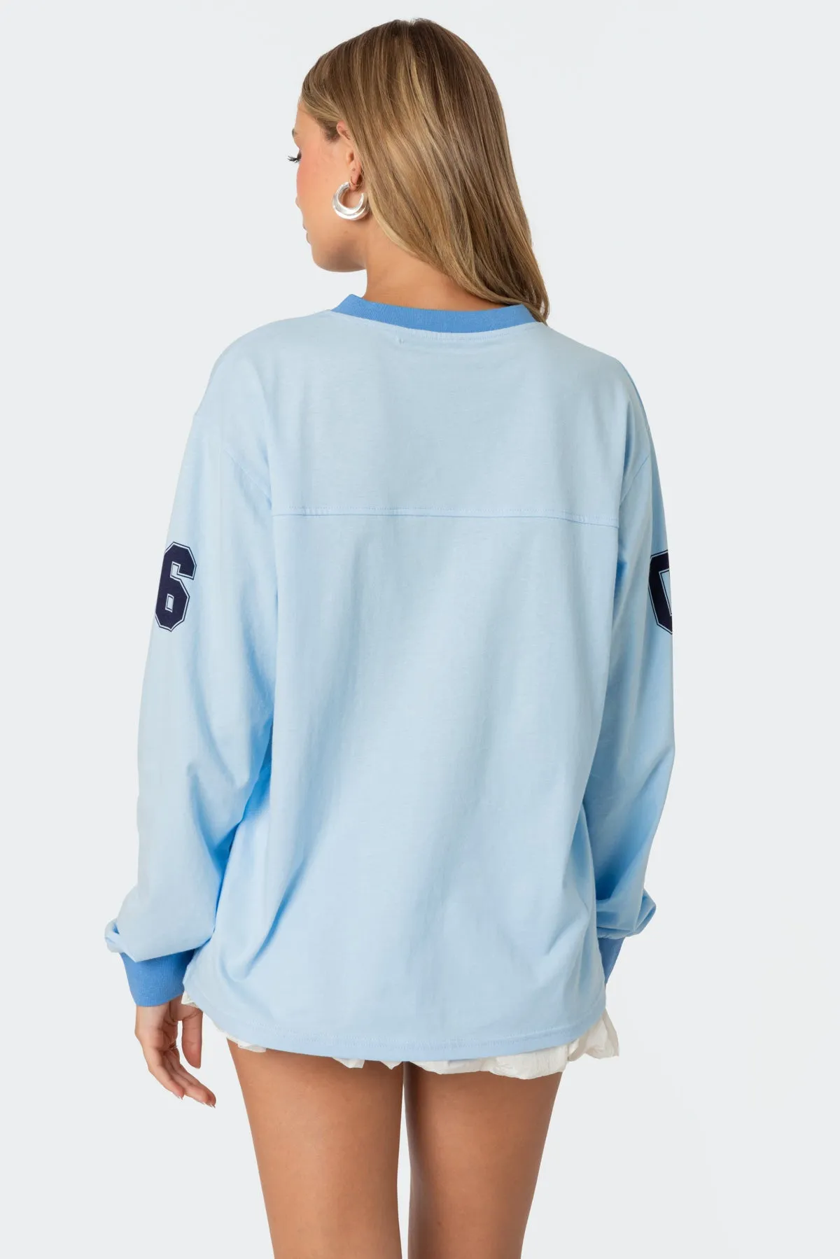 06 Oversized Long Sleeve T Shirt sold by Edikted product image thumbnail 3