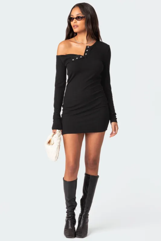 Soleste Ribbed Mini Dress sold by Edikted