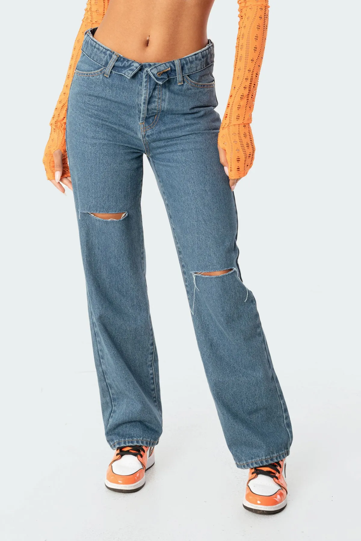 Raquel Folded Jeans sold by Edikted product image thumbnail 2