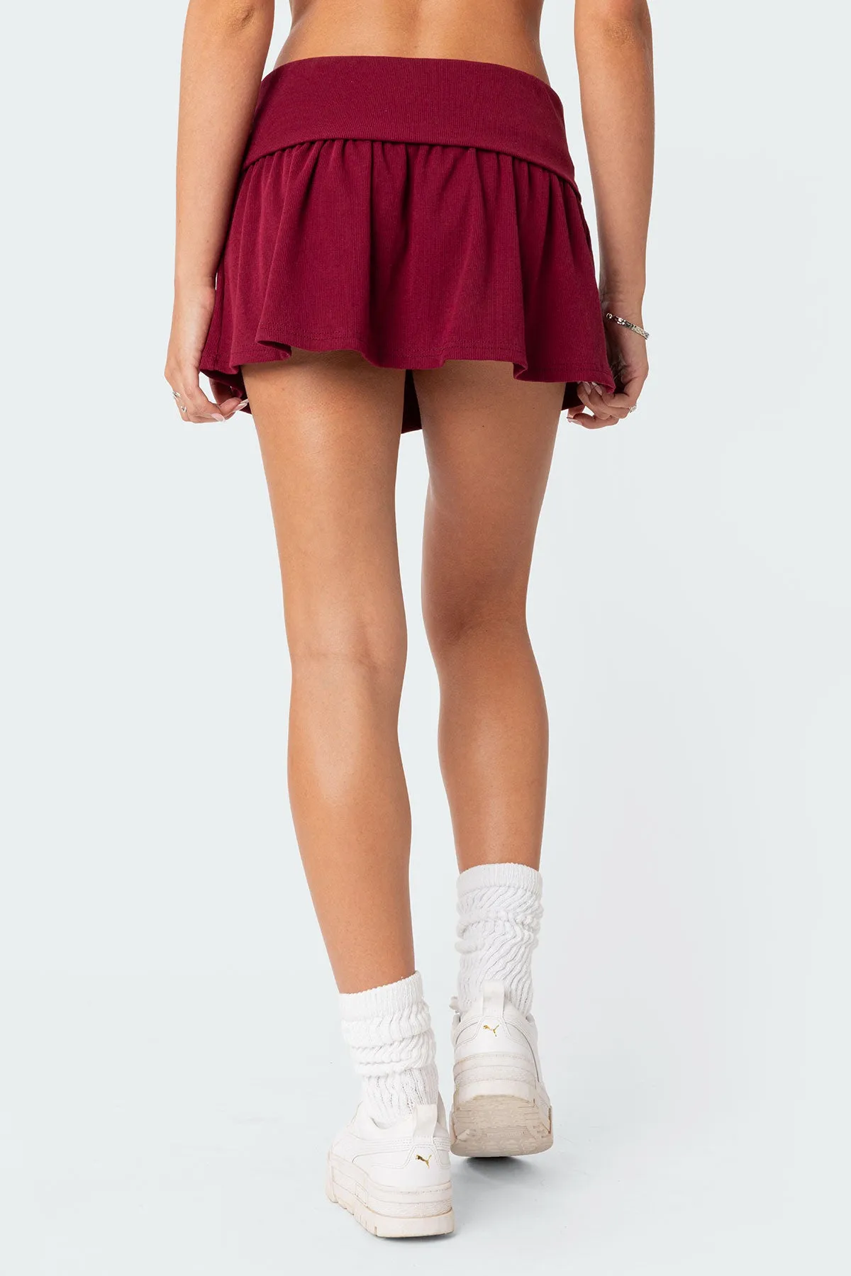 Kalina Fold Over Mini Skirt sold by Edikted product image thumbnail 4