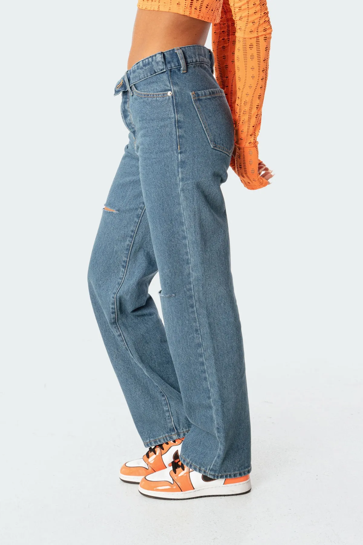 Raquel Folded Jeans sold by Edikted product image thumbnail 3