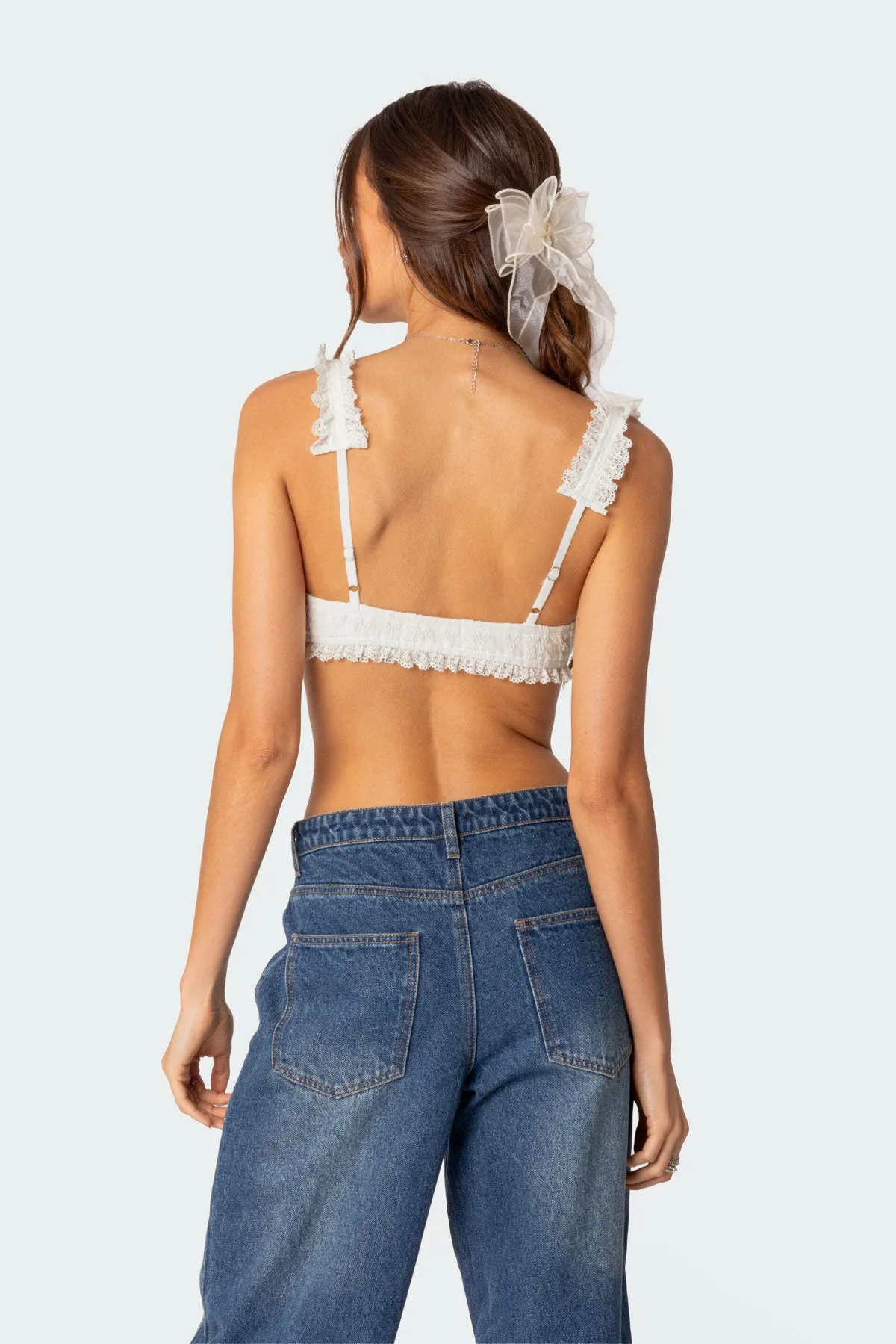 Fairytale Lacey Crop Top sold by Edikted product image thumbnail 4