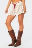 Jaslene Crochet Mini Skirt sold by Edikted