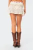 Jaslene Crochet Mini Skirt sold by Edikted