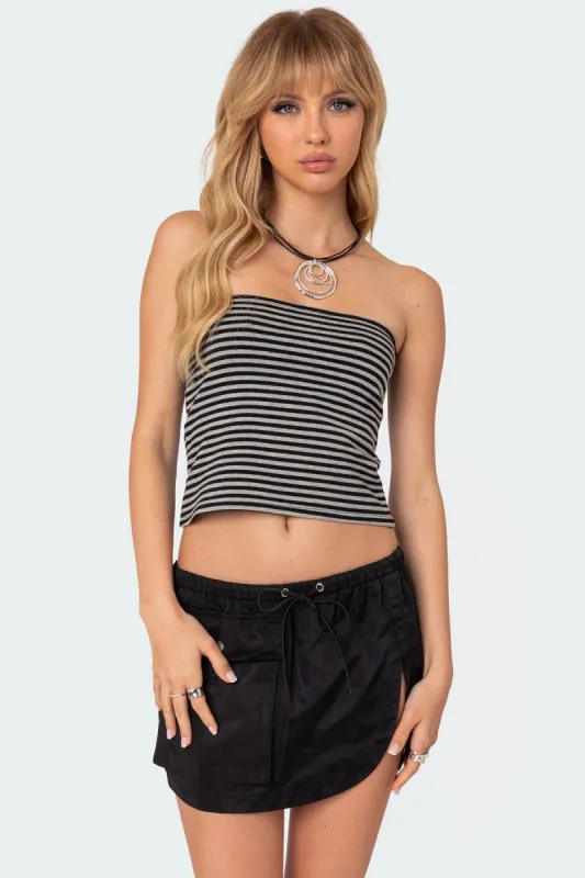 Lilah Striped Tube Top sold by Edikted