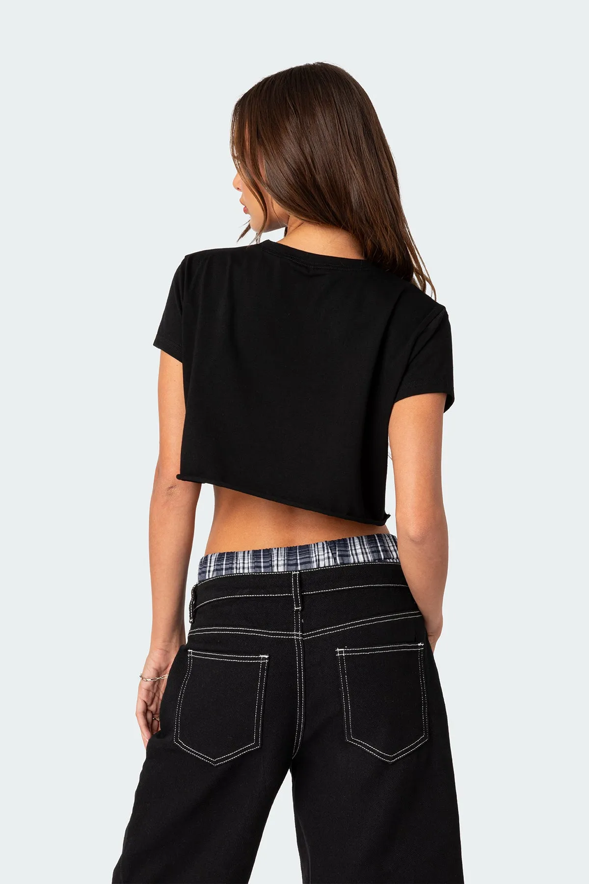 Usa Cropped Oversized T-Shirt sold by Edikted product image thumbnail 4