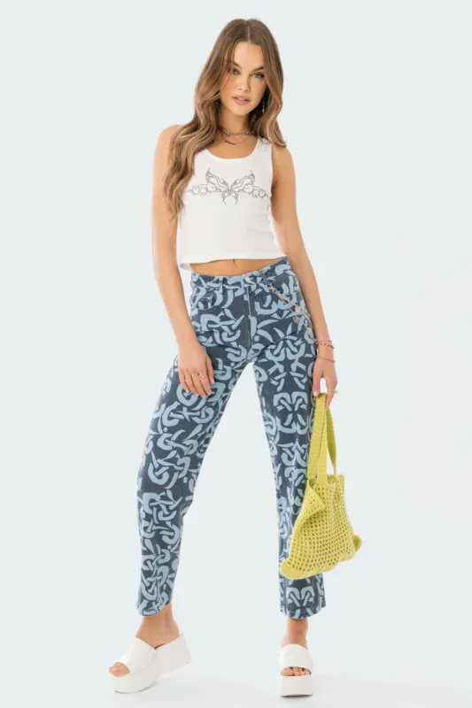 Our Tribe Wide Jeans sold by Edikted