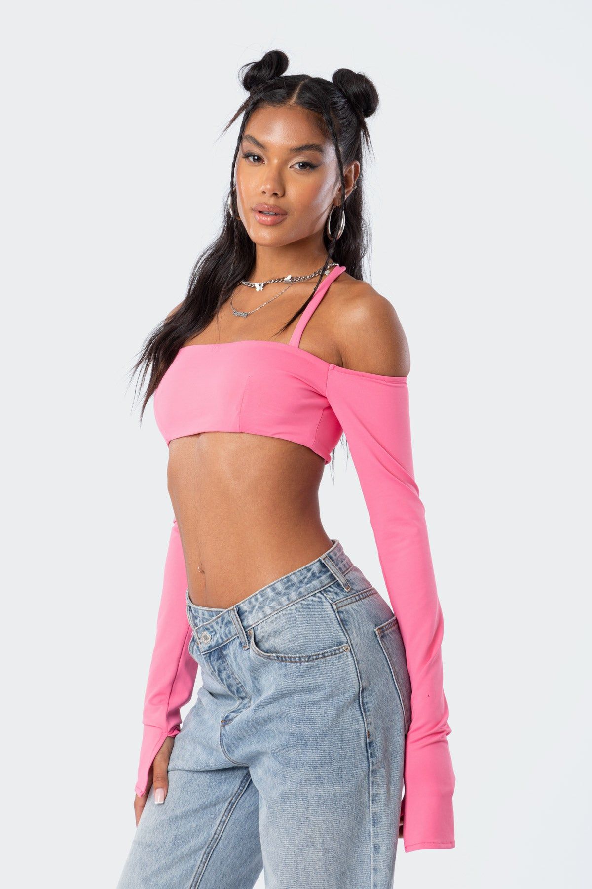 Aliyah Off Shoulder Crop Top sold by Edikted product image thumbnail 4