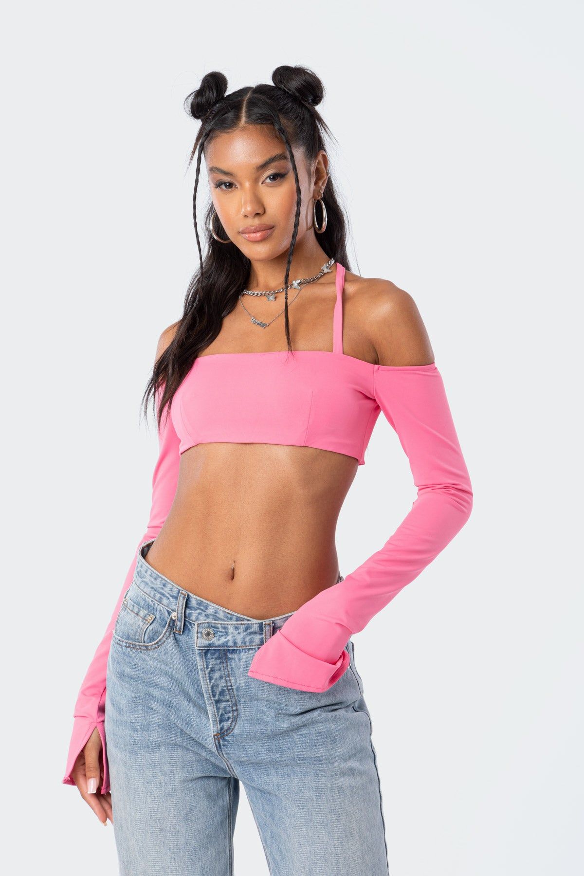 Aliyah Off Shoulder Crop Top sold by Edikted product image thumbnail 2