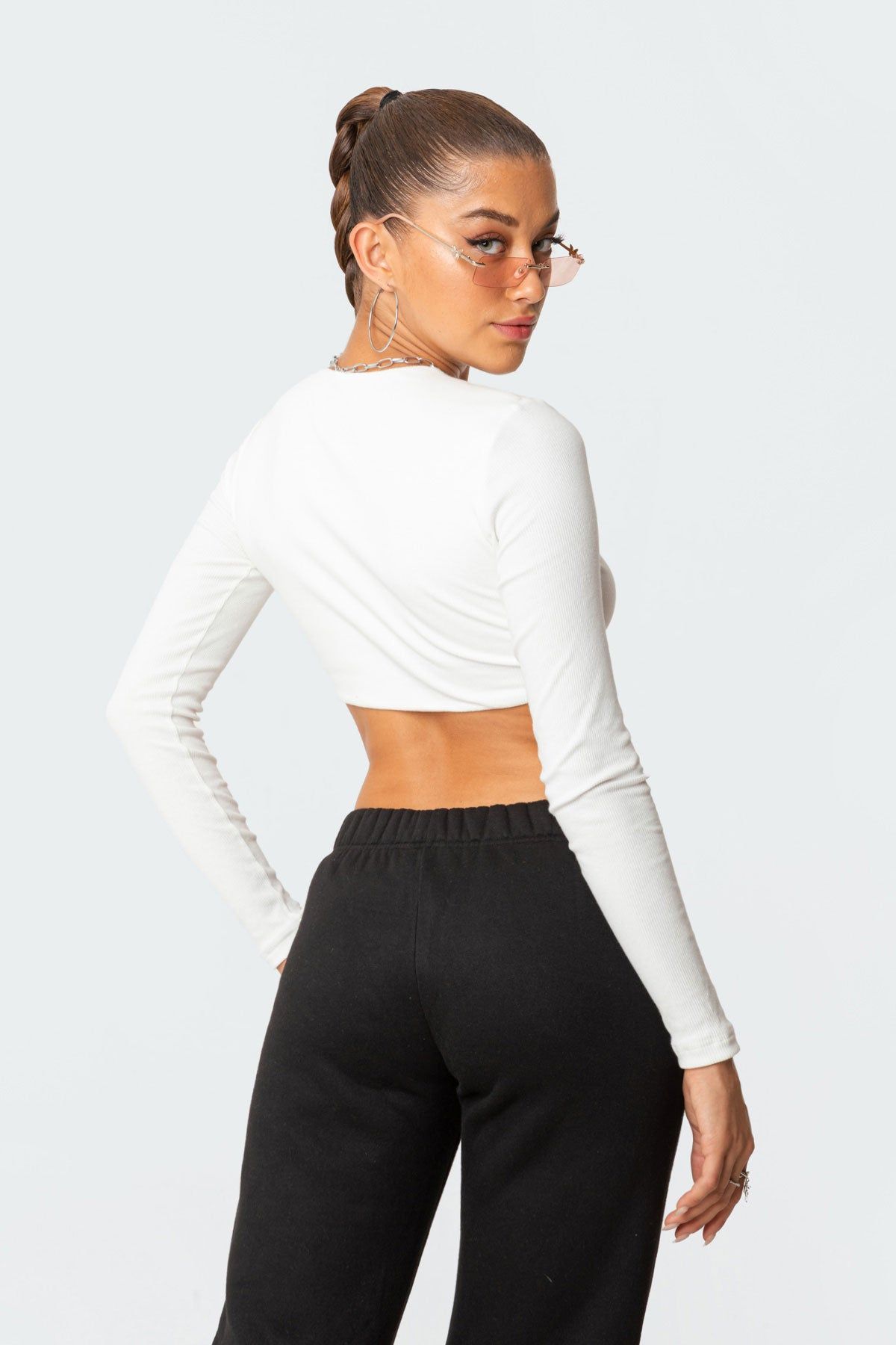 Jasmine Twisted Ribbed Top sold by Edikted product image thumbnail 3