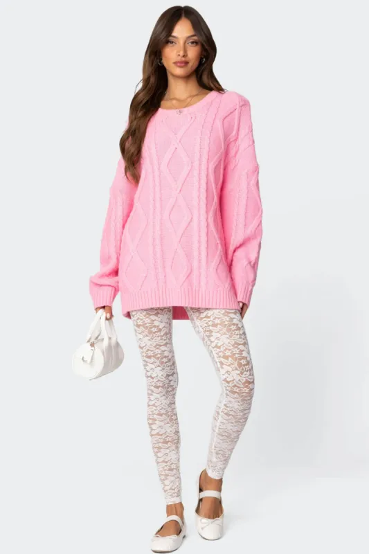 Sheer Lace Leggings sold by Edikted