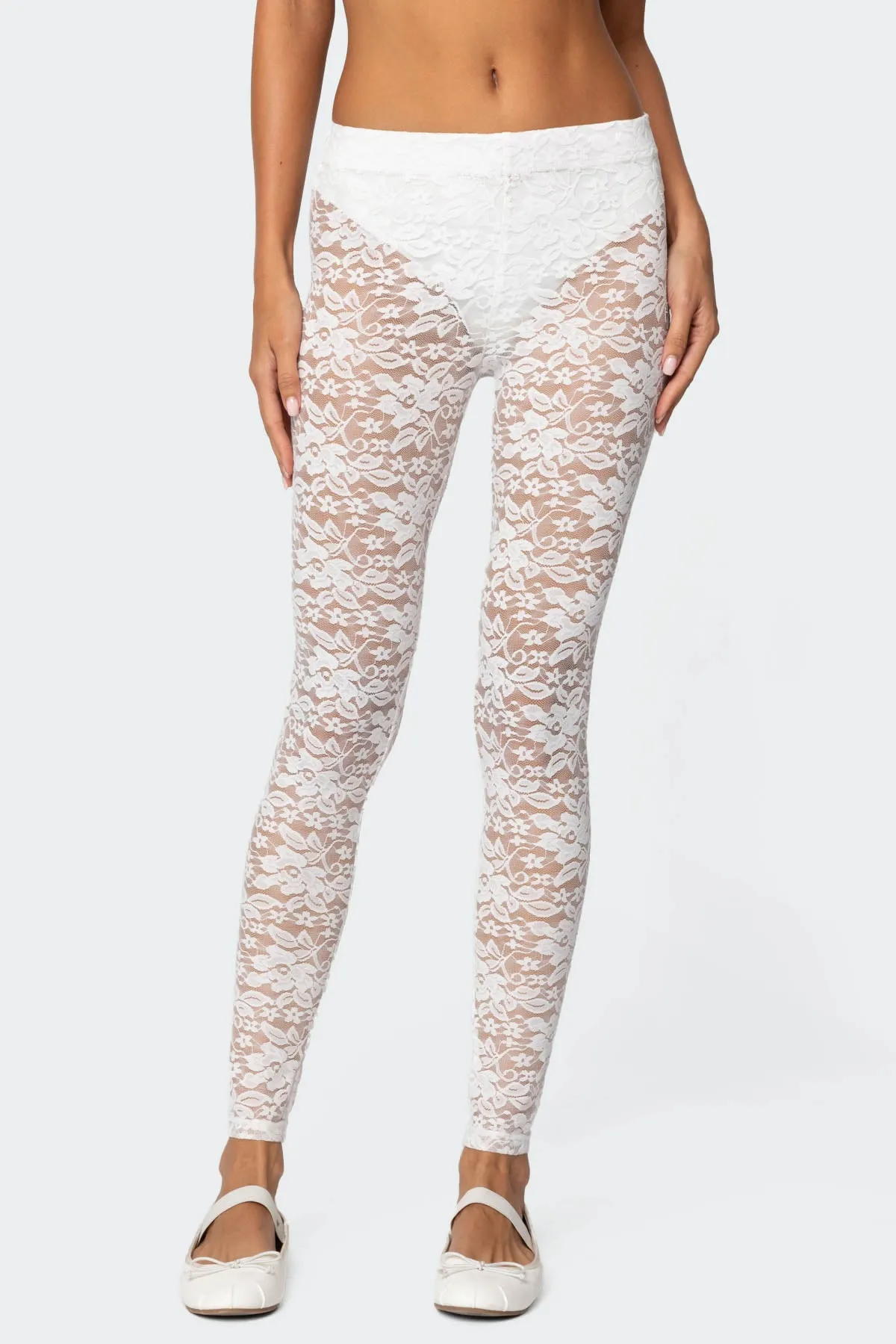 Sheer Lace Leggings sold by Edikted product image thumbnail 4