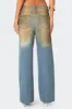 Muddy Washed Low Rise Jeans sold by Edikted