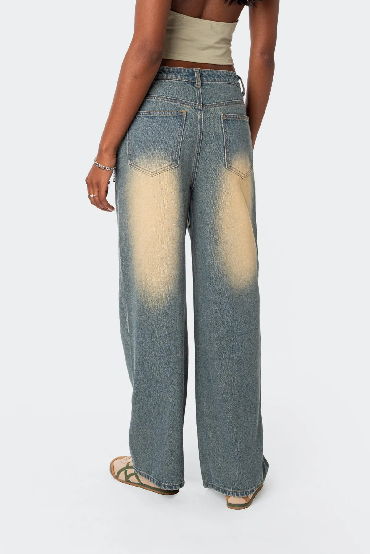Braya Washed Low Rise Baggy Jeans sold by Edikted product image thumbnail 4