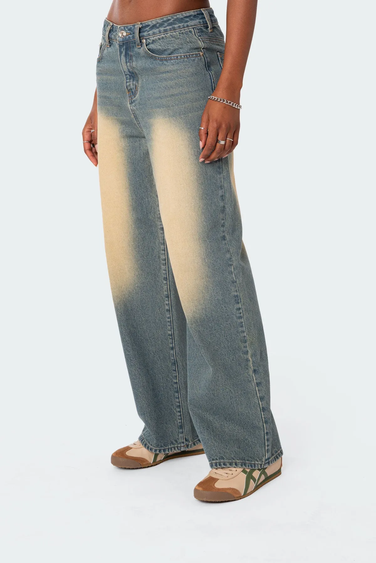 Braya Washed Low Rise Baggy Jeans sold by Edikted product image thumbnail 3