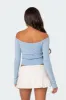 Jane Tie Front Knit Top sold by Edikted
