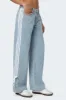 Washed Low Rise Ribbon Jeans sold by Edikted