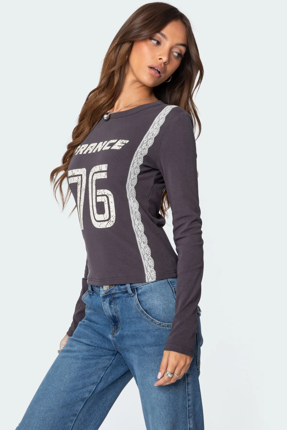 Frenchy Long Sleeve T Shirt sold by Edikted product image thumbnail 3