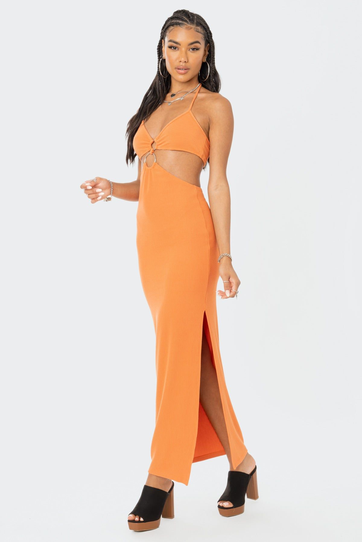 Viva Cut-Out Hoop Maxi Dress sold by Edikted product image thumbnail 5