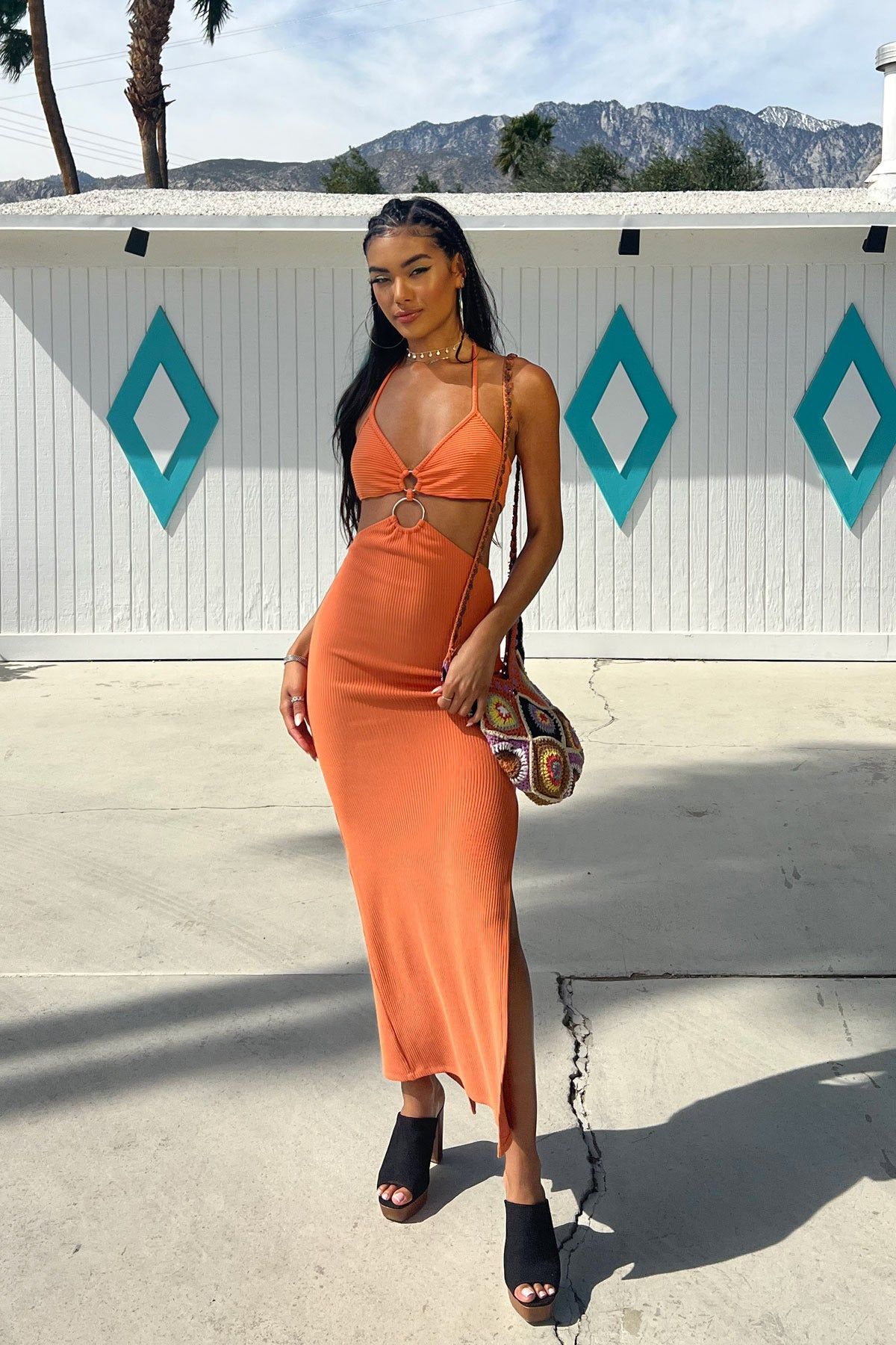 Viva Cut-Out Hoop Maxi Dress sold by Edikted product image thumbnail 2