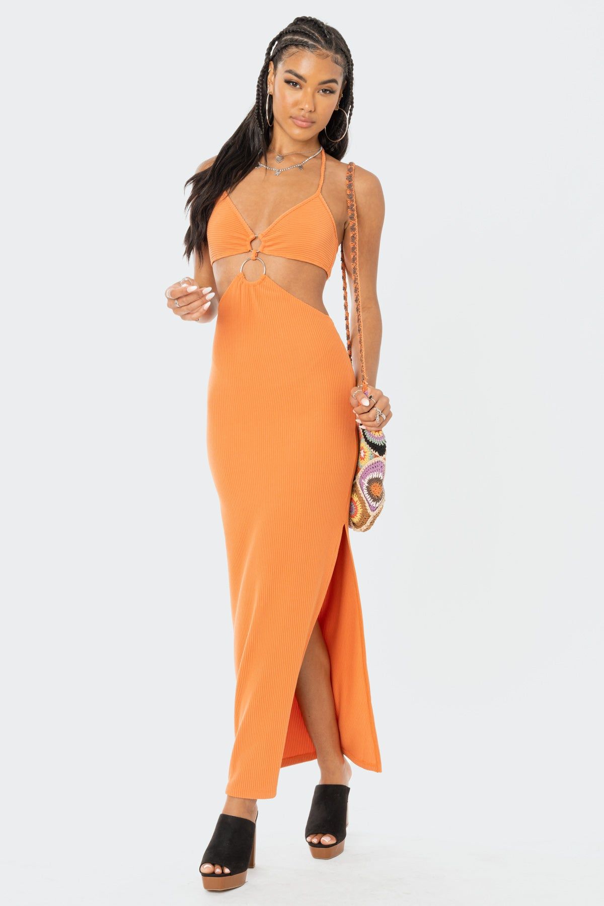 Viva Cut-Out Hoop Maxi Dress sold by Edikted product image thumbnail 3